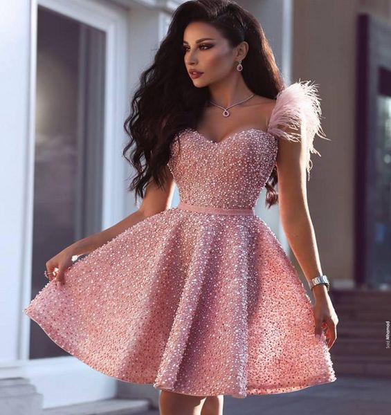 major beadings sweetheart prom dresses pearls beads feather short cocktail party dress custom made homecoming dress robes de soirée, Black
major beadings sweetheart prom dresses pearls beads feather short cocktail party dress custom made homecoming dress robes de soirée, Black