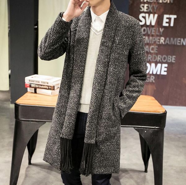 New Men Slim Long Scarf Collar Trench Coat Fashion Casual Business Solid Color Windbreaker Jackets Male Clothes
New Men Slim Long Scarf Collar Trench Coat Fashion Casual Business Solid Color Windbreaker Jackets Male Clothes