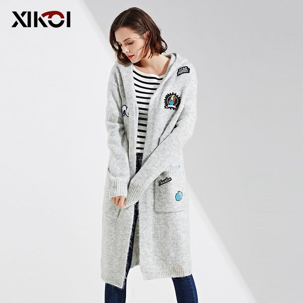 xikoi new fashion woman sweaters long soild open stitch lady v-neck cardigans appliques women sweater clothes coat dropshipping, White;black
xikoi new fashion woman sweaters long soild open stitch lady v-neck cardigans appliques women sweater clothes coat dropshipping, White;black