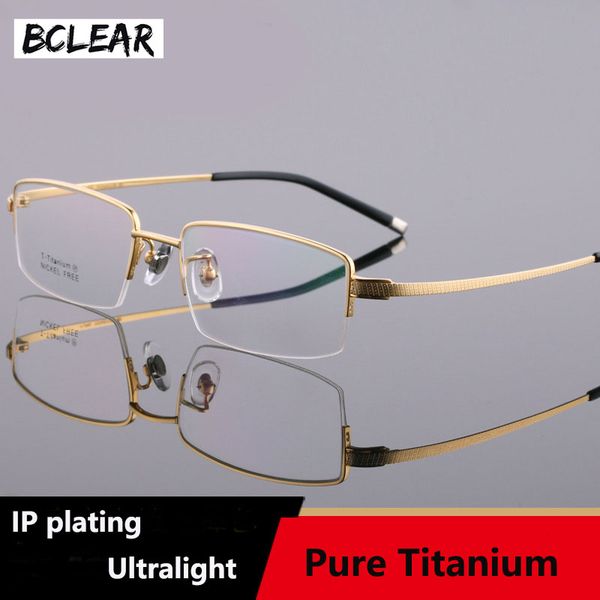 bclear ultralight pure titanium eyeglasses frames businessmen fashion spectacle frame comfortable popular male, Silver
bclear ultralight pure titanium eyeglasses frames businessmen fashion spectacle frame comfortable popular male, Silver