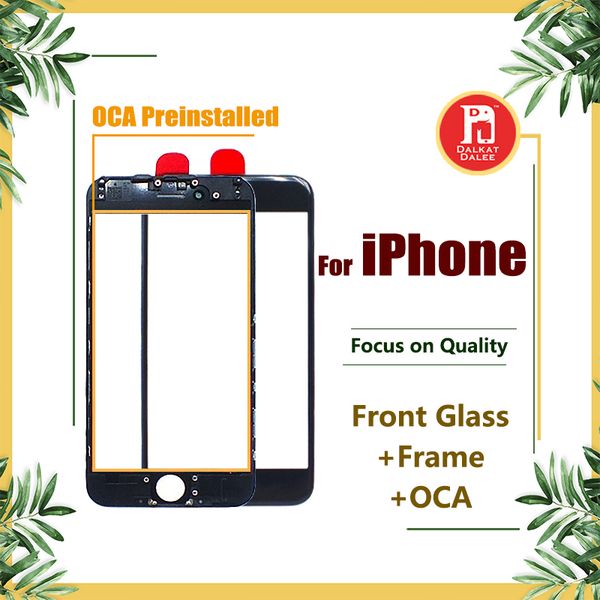 front touch screen panel outer glass lens + cold press middle frame bezel + oca installed for iphone 5s 5c 6 6s 7 8 plus
front touch screen panel outer glass lens + cold press middle frame bezel + oca installed for iphone 5s 5c 6 6s 7 8 plus