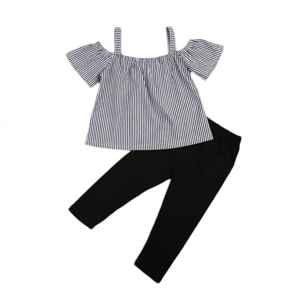 Kid Baby Girl Off Shoulder Tops T-Shirt Striped Print + Black Pants 2 Pcs Outfits Kid Casual Clothes Girls Summer Boutique Costume
Kid Baby Girl Off Shoulder Tops T-Shirt Striped Print + Black Pants 2 Pcs Outfits Kid Casual Clothes Girls Summer Boutique Costume