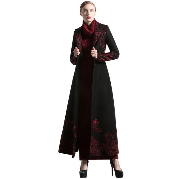 new fashion s-xxxl autumn winter embroidery black long coat florals plus size luxury trench women muslim outwear 6254
new fashion s-xxxl autumn winter embroidery black long coat florals plus size luxury trench women muslim outwear 6254