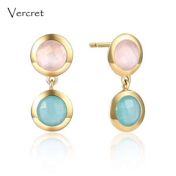 vercret 18k gold fine jewelry earrings silver 925 natural stone rose quartz earrings for women gift, Golden;silver
vercret 18k gold fine jewelry earrings silver 925 natural stone rose quartz earrings for women gift, Golden;silver