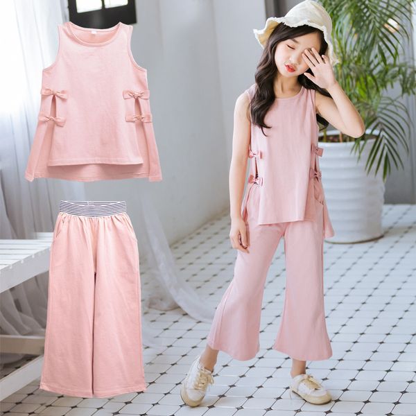 cotton children clothing sets summer girls sport suit big girls clothes sleeveless t shirts long pants 2pcs set kids tracksuit, White
cotton children clothing sets summer girls sport suit big girls clothes sleeveless t shirts long pants 2pcs set kids tracksuit, White