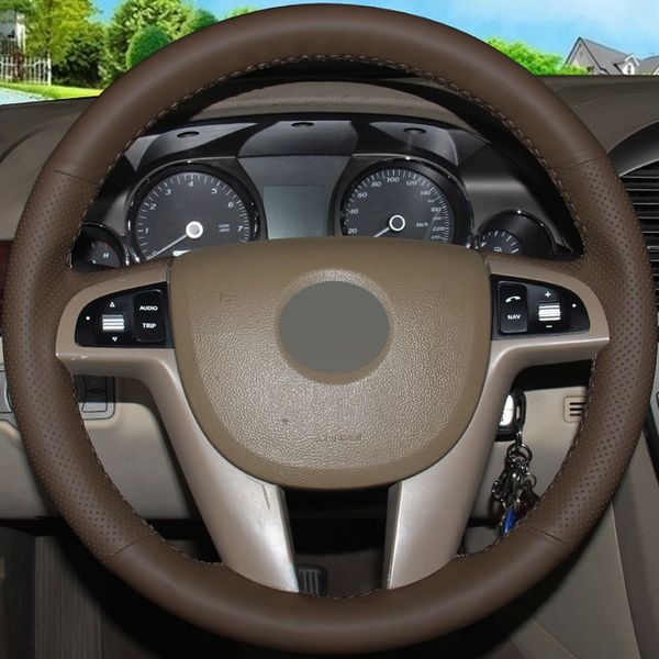 new diy hand-stitched dark brown genuine leather car steering wheel cover for buick park avenue
new diy hand-stitched dark brown genuine leather car steering wheel cover for buick park avenue