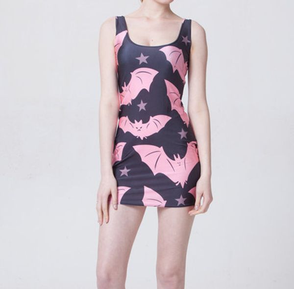 2018 sell women european and american digital starry pink bat dress printing slim summer dress vestidos mujer, Black;gray
2018 sell women european and american digital starry pink bat dress printing slim summer dress vestidos mujer, Black;gray