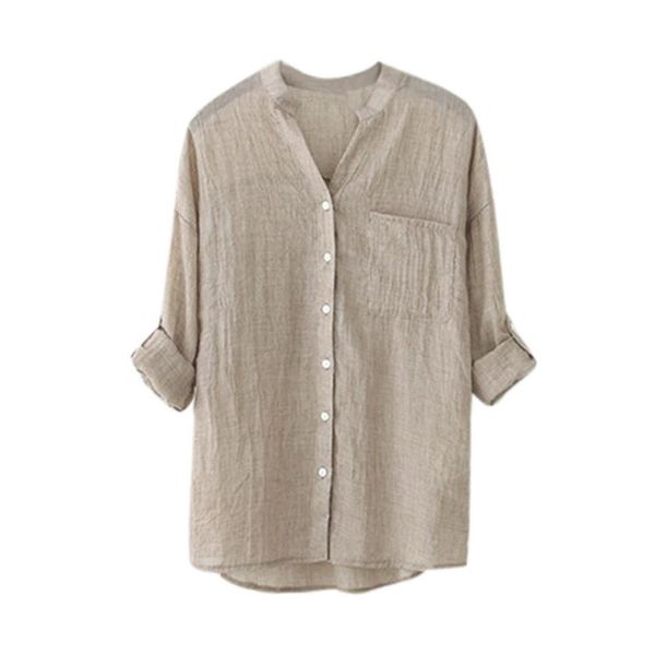 coon linen shirt plus size s-4xl blouse roll up three quarter sleeve female shirt fashion casual ladies clothing camisa mujer, White
coon linen shirt plus size s-4xl blouse roll up three quarter sleeve female shirt fashion casual ladies clothing camisa mujer, White