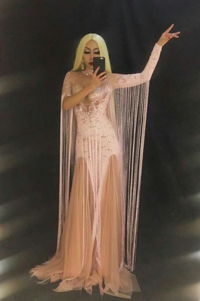 rhinestones long dress women stage dance fringes birthday dress nightclub party female singer costume evening celebrate outfit, Black;red
rhinestones long dress women stage dance fringes birthday dress nightclub party female singer costume evening celebrate outfit, Black;red