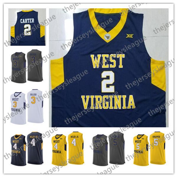 West Virginia Mountaineers #2 Jevon Carter 3 James Bolden 5 Brandon Knapper Grey Navy Yellow Black Stitched NCAA College Basketball Jersey 
West Virginia Mountaineers #2 Jevon Carter 3 James Bolden 5 Brandon Knapper Grey Navy Yellow Black Stitched NCAA College Basketball Jersey