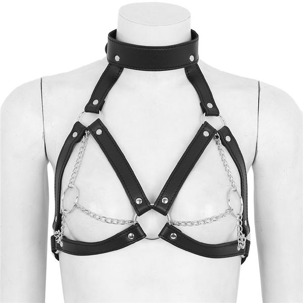 women's underwear womens pu leather bra body chest harness cage bralette strap adjustable buckles o-rings metal chain tassel chest belt, Black;white
women's underwear womens pu leather bra body chest harness cage bralette strap adjustable buckles o-rings metal chain tassel chest belt, Black;white