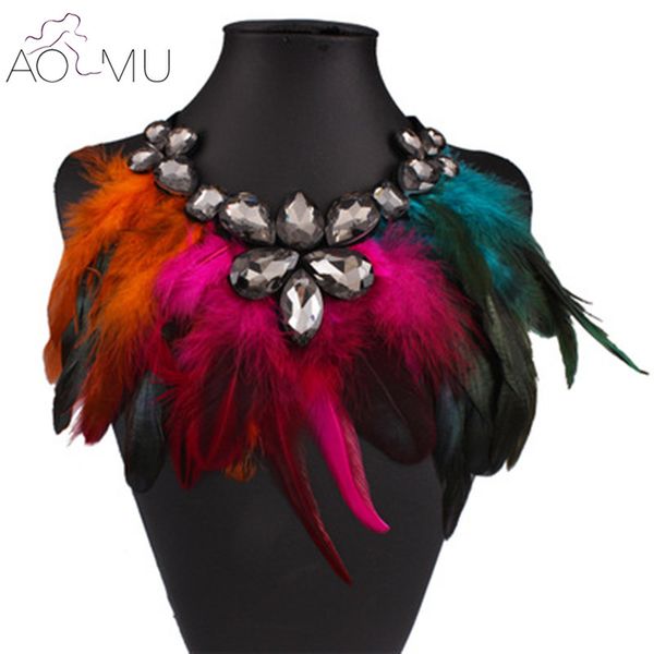 whole saleaomu 2017 new fashion necklace 6 colors women big crystal colorful glam peacock feather statement necklaces for women, Golden;silver
whole saleaomu 2017 new fashion necklace 6 colors women big crystal colorful glam peacock feather statement necklaces for women, Golden;silver