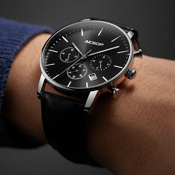 aesop new black sport watch men quartz wristwatch leather band male clock wrist shockproof waterproof relogio masculino hodinky 43 1005g, Slivery;brown
aesop new black sport watch men quartz wristwatch leather band male clock wrist shockproof waterproof relogio masculino hodinky 43 1005g, Slivery;brown