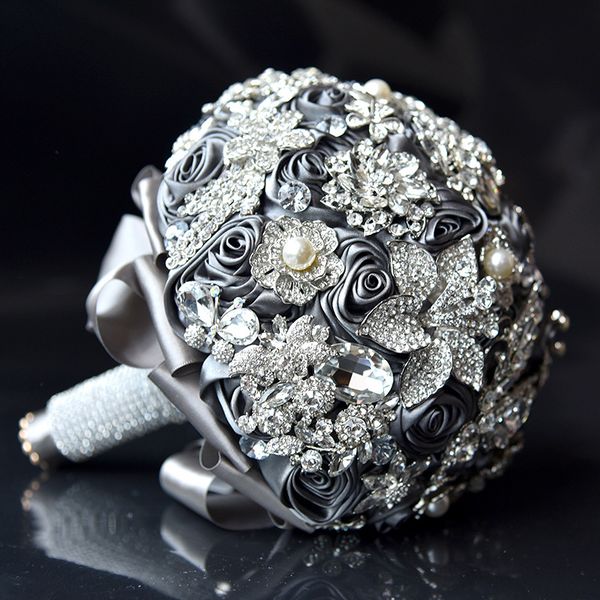 new arrival bridal bouquets wedding flowers sparkling crystal satin wedding bouquets dark red, purple,gray european style
new arrival bridal bouquets wedding flowers sparkling crystal satin wedding bouquets dark red, purple,gray european style