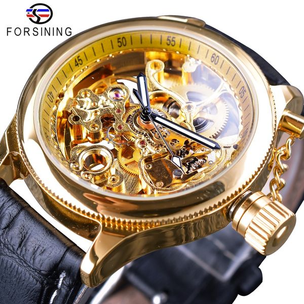forsining men's mechanical watches screw crown cap design waterproof golden skeleton clock black genuine leather horloge mannen, Slivery;brown
forsining men's mechanical watches screw crown cap design waterproof golden skeleton clock black genuine leather horloge mannen, Slivery;brown