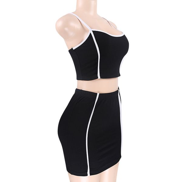 2 two piece set women summer black crop and skirt set casual strapless outfit tracksuit party club polyester, Gray
2 two piece set women summer black crop and skirt set casual strapless outfit tracksuit party club polyester, Gray