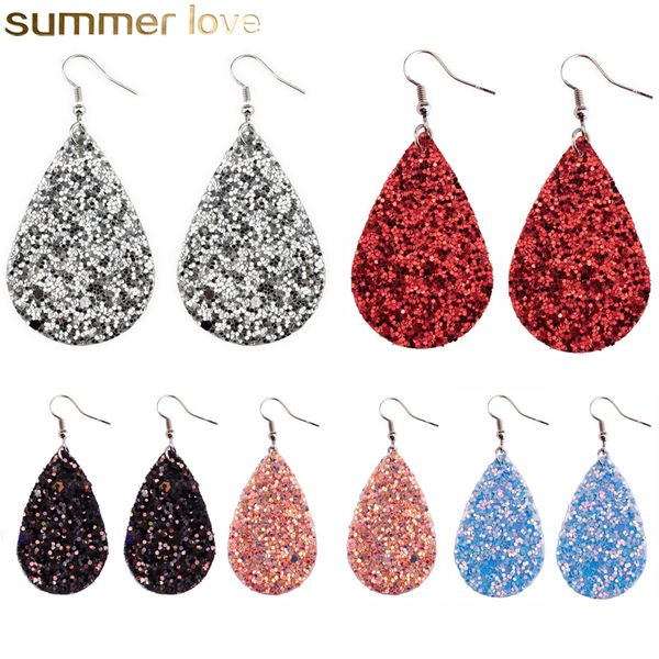 water drop pu leather earrings new simple design teardrop sequin glitter statement double side leather earrings for women jewelry, Golden
water drop pu leather earrings new simple design teardrop sequin glitter statement double side leather earrings for women jewelry, Golden