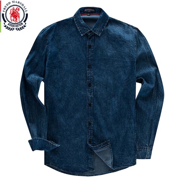 fredd marshall 2018 men shirts fashion irregular plaid shirt long sleeve casual denim shirt men vintage brand clothes 162, White;black
fredd marshall 2018 men shirts fashion irregular plaid shirt long sleeve casual denim shirt men vintage brand clothes 162, White;black