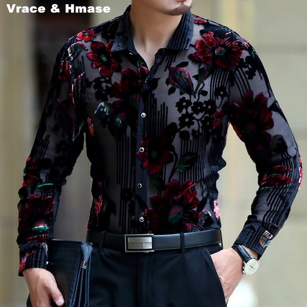 exquisite flower pattern silk gold velvet hollow high-end shirt 2018 spring&autumn new fashion casual quality men shirt -xxxl, White;black
exquisite flower pattern silk gold velvet hollow high-end shirt 2018 spring&autumn new fashion casual quality men shirt -xxxl, White;black