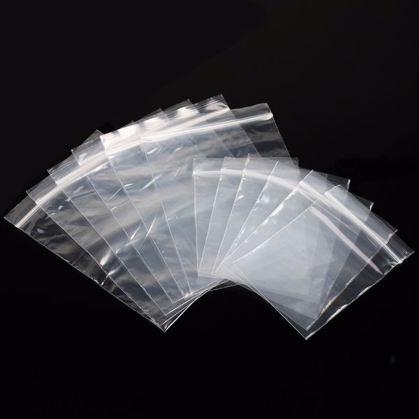 

500pcs Transparent Self Sealing Zip Zipper Lock Plastic Bags 4 *6 .5cm 6 *8cm 8 *12cm 11 *16cm Clear Ziplock Bags For Jewelry Packaging