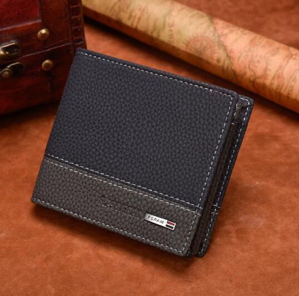 Men's Wallets Authentic Short Litchi Grain Leather Wallet New Style Patchwork Features Wallets & Holders Cowhide Wallets
Men's Wallets Authentic Short Litchi Grain Leather Wallet New Style Patchwork Features Wallets & Holders Cowhide Wallets