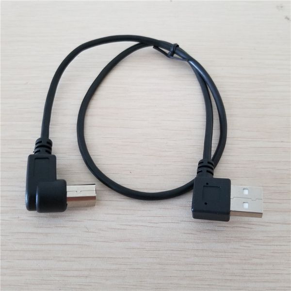 

usb printer data cable double elbow right angle adapter male to male for printer hard disk box black 50cm
