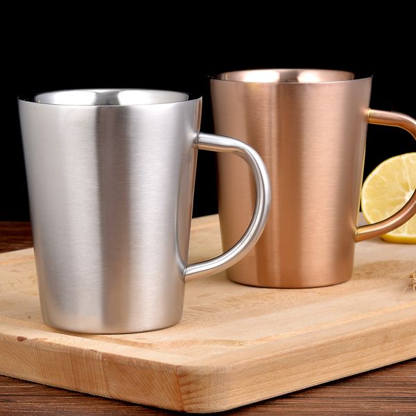 stylish and simple stainless steel metal milk mug creative double anti-scalding drink cup
stylish and simple stainless steel metal milk mug creative double anti-scalding drink cup
