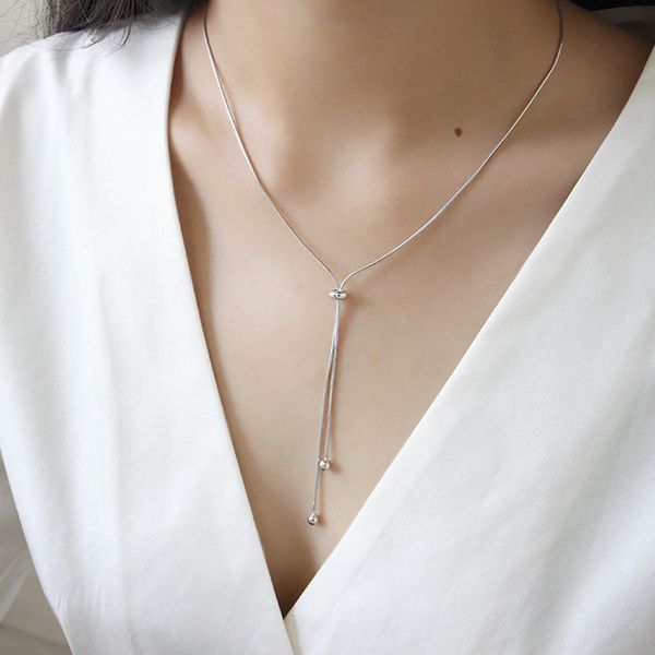 100% genuine 925 sterling silver snake chain choker necklaces for women beads adjustable necklace simple jewelry ymn004, Golden;silver
100% genuine 925 sterling silver snake chain choker necklaces for women beads adjustable necklace simple jewelry ymn004, Golden;silver