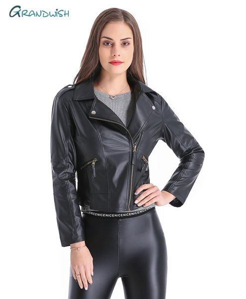 grandwish women leather jacket plus size 4xl short pu leather jacket woman female moto turn-down collar 2018 new spring,da796, Black
grandwish women leather jacket plus size 4xl short pu leather jacket woman female moto turn-down collar 2018 new spring,da796, Black