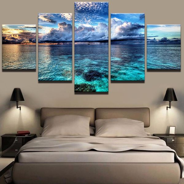 hd printed painting canvas kids room decor art 5 pieces blue sky and white clouds seascape poster modular picture
hd printed painting canvas kids room decor art 5 pieces blue sky and white clouds seascape poster modular picture