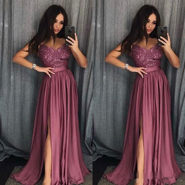 spaghetti straps slit prom dresses beads lace applique sleeveless a-line 2018 evening dress new arrival party gowns cocktail dress, Black;red
spaghetti straps slit prom dresses beads lace applique sleeveless a-line 2018 evening dress new arrival party gowns cocktail dress, Black;red