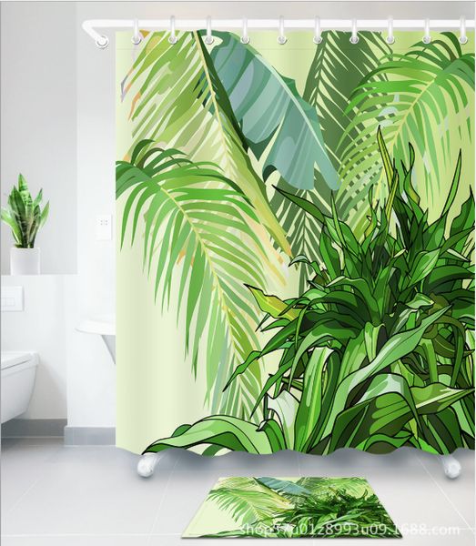 landscape banana leaf shower curtain waterproof polyester fabric bathroom decor multi-size printed shower curtain with hooks floor mat sets
landscape banana leaf shower curtain waterproof polyester fabric bathroom decor multi-size printed shower curtain with hooks floor mat sets