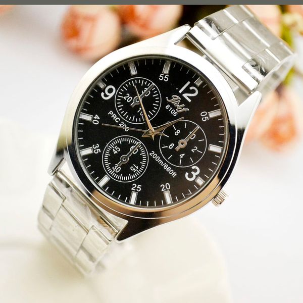 simple fashion men's steel band watch han edition male business three eye quartz watch sales promotion gift list wholesale, Slivery;brown
simple fashion men's steel band watch han edition male business three eye quartz watch sales promotion gift list wholesale, Slivery;brown