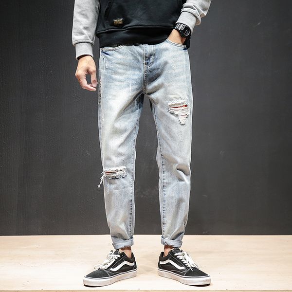 be.yumiao 2018 autumn men casual jeans hip hop harem joggers pants 2018 male leisure style trousers mens jeans trousers, Blue
be.yumiao 2018 autumn men casual jeans hip hop harem joggers pants 2018 male leisure style trousers mens jeans trousers, Blue