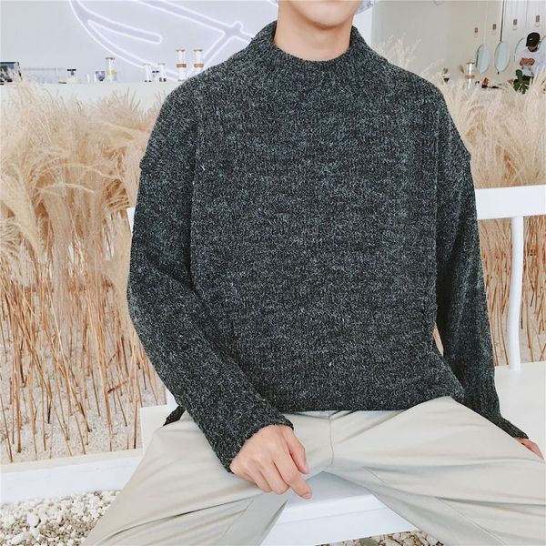 2018 winter men's casual solid color coats in warm cashmere knitted half high collar sweaters brand woolen pullover size -2xl, White;black
2018 winter men's casual solid color coats in warm cashmere knitted half high collar sweaters brand woolen pullover size -2xl, White;black