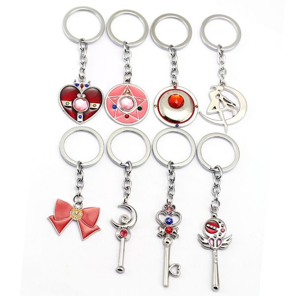 j store anime cute sailor moon figure anime sailormoon heart/moon/bow keychain pendant cosplay keychains cartoon keyring, Silver
j store anime cute sailor moon figure anime sailormoon heart/moon/bow keychain pendant cosplay keychains cartoon keyring, Silver