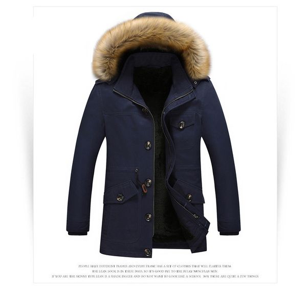 2018 winter casual men's jacket thick cotton liner hair tie hat detachable long hooded jacket warm fleece plus size, Black
2018 winter casual men's jacket thick cotton liner hair tie hat detachable long hooded jacket warm fleece plus size, Black