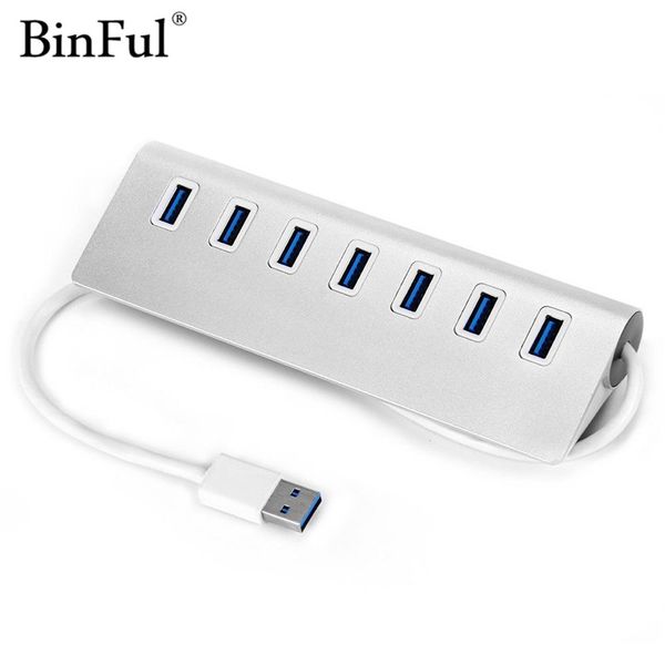 BinFul Алюминий 7 портов USB 3.0 HUB Высокоскоростной 5 Гбит Splitter Портативный USB-концентра
BinFul Алюминий 7 портов USB 3.0 HUB Высокоскоростной 5 Гбит Splitter Портативный USB-концентра