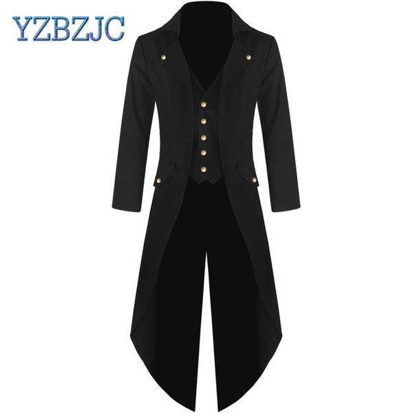 2018 winter men's long sleeve tuxedo trench male party fashion clothing coat solid color button irregular clothes, Tan;black
2018 winter men's long sleeve tuxedo trench male party fashion clothing coat solid color button irregular clothes, Tan;black