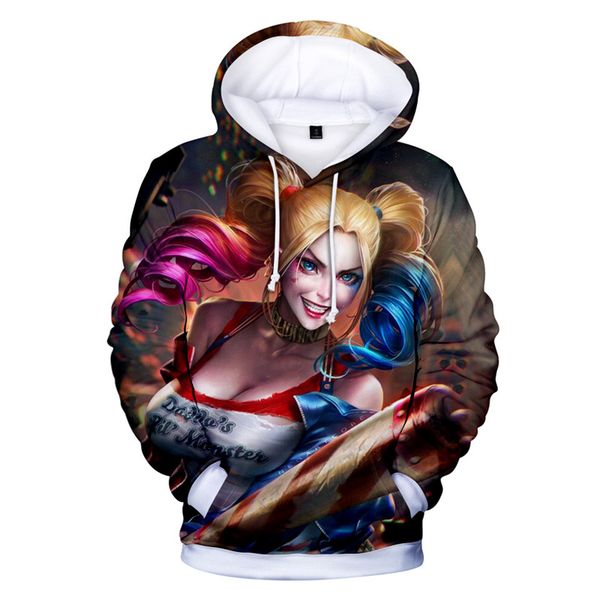 Fashion New 5 Styles Men Women Quinn Hoodies Funny Men Joker Hoodie Novelty Design Movie Character Printed 3d Tracksuits
Fashion New 5 Styles Men Women Quinn Hoodies Funny Men Joker Hoodie Novelty Design Movie Character Printed 3d Tracksuits