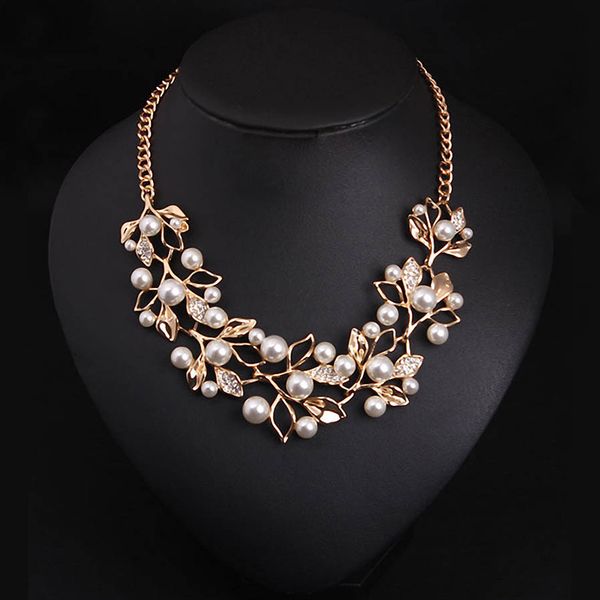 whole salesimulated pearl necklaces & pendants gold leaves statement necklace women collares ethnic jewelry for personalized gifts, Silver
whole salesimulated pearl necklaces & pendants gold leaves statement necklace women collares ethnic jewelry for personalized gifts, Silver
