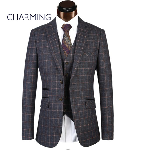 rcheckered suits 2 button designs 2 colors 3 piece suit for men (men suits + vest + pants) for mens wedding suit mens dress suits, Black;gray
rcheckered suits 2 button designs 2 colors 3 piece suit for men (men suits + vest + pants) for mens wedding suit mens dress suits, Black;gray