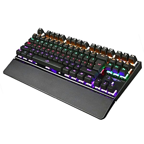 K28 87 ключей механическая игровая клавиатура Key Board Pad с 10 режимами с подсветкой USB-интерфейс съемная подставка для рук для компьютера
K28 87 ключей механическая игровая клавиатура Key Board Pad с 10 режимами с подсветкой USB-интерфейс съемная подставка для рук для компьютера