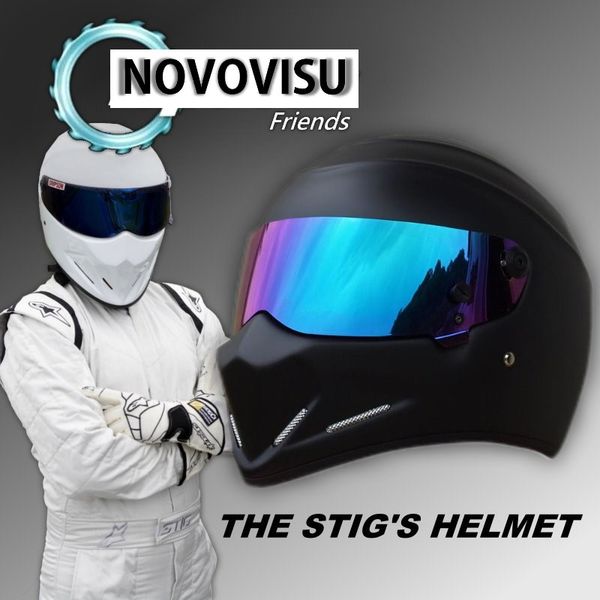 novovisu for gear the stig helmet with colorful visor full face as pig matte black motorcycle helmet stig's brothers
novovisu for gear the stig helmet with colorful visor full face as pig matte black motorcycle helmet stig's brothers