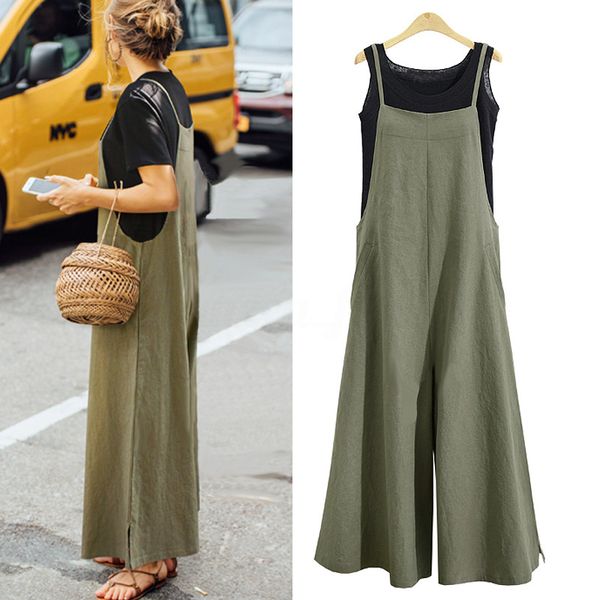 plus size ladies jumpsuit new cotton linen harem long loose spaghetti strap romper casual jumpsuit for women long pants, Black;white
plus size ladies jumpsuit new cotton linen harem long loose spaghetti strap romper casual jumpsuit for women long pants, Black;white