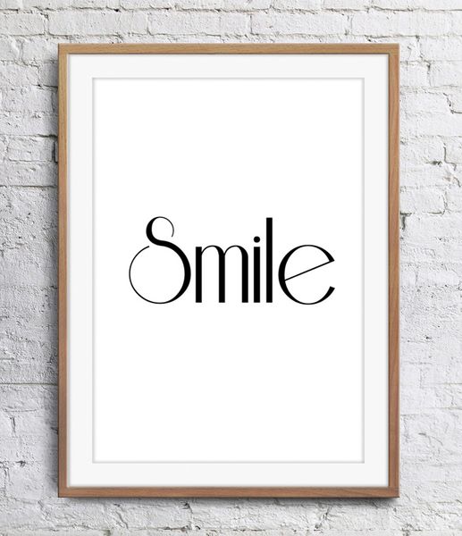 

motivational inspirational quotes smile art poster wall decor pictures art print poster unframe 16 24 36 47 inches