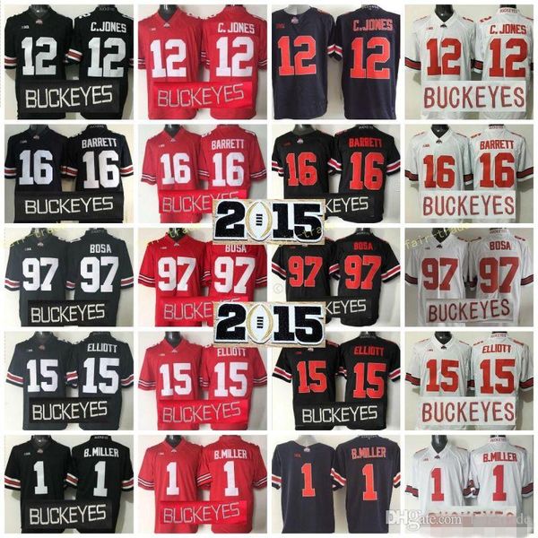 2015 Ohio State Buckeyes College Football Jerseys 15 Ezekiel Elliott 16 J.T Barrett 12 Cardale Jones 1 97 Joey Bosa Shirts
2015 Ohio State Buckeyes College Football Jerseys 15 Ezekiel Elliott 16 J.T Barrett 12 Cardale Jones 1 97 Joey Bosa Shirts