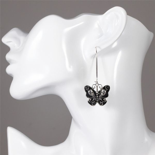 vintage wedding party ear jewelry accessories punk gothic butterfly skull dangle earrings for women lady, Silver
vintage wedding party ear jewelry accessories punk gothic butterfly skull dangle earrings for women lady, Silver