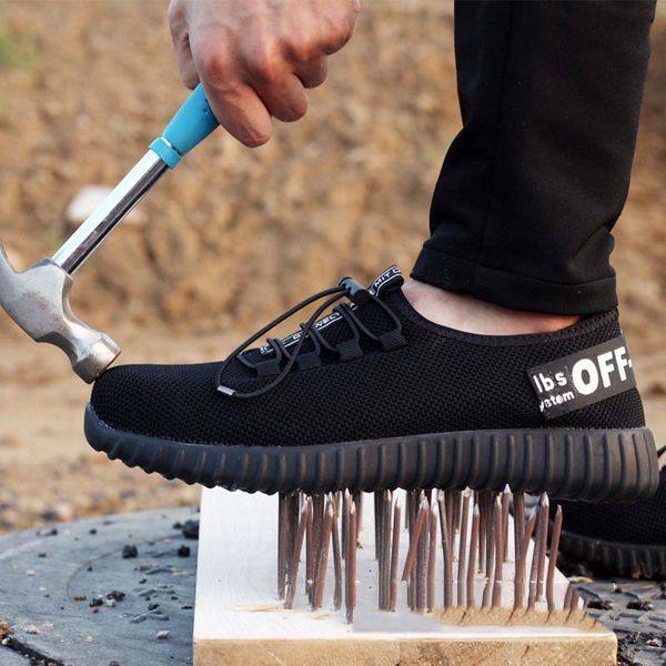 2018 new men fashion safety shoes breathable flying woven anti-smashing steel toe caps anti-piercing deodorant mens work shoes, Black
2018 new men fashion safety shoes breathable flying woven anti-smashing steel toe caps anti-piercing deodorant mens work shoes, Black