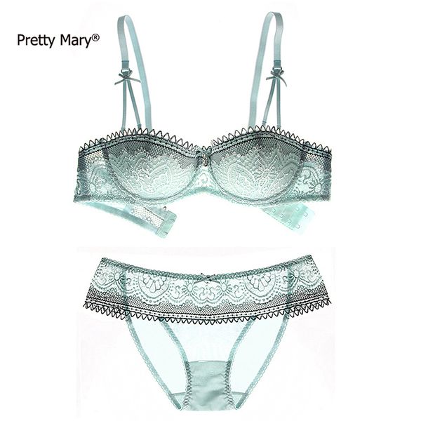 pretty mary women1/2 cup push up bra and panties sets lace-trim plunge bra plus size underwear lingerie, Red;black
pretty mary women1/2 cup push up bra and panties sets lace-trim plunge bra plus size underwear lingerie, Red;black